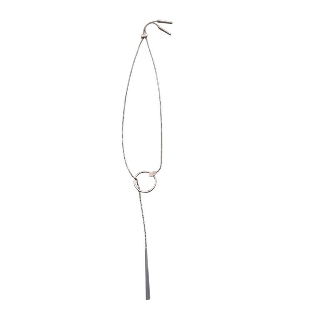 Kendra Scott Tegan Y Necklace Rose Gold with Slide Closure Lariat Style - Picture 10 of 10